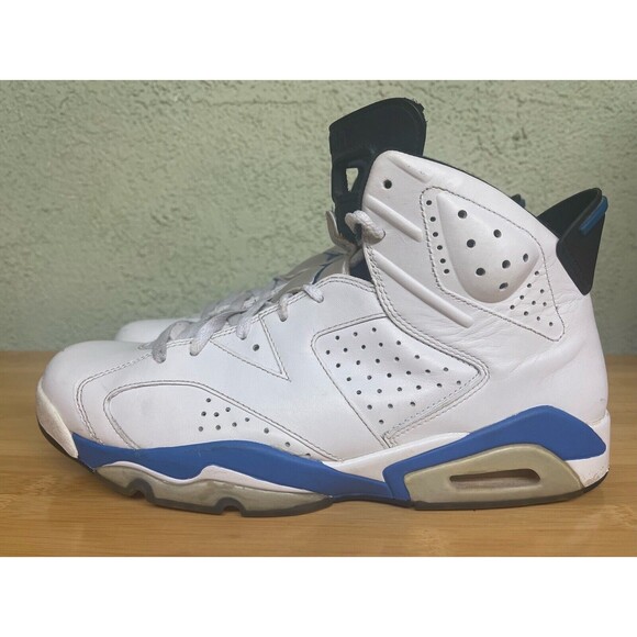 Nike Air Jordan‎ 6 Retro Sport Blue 2014 Men\'s Size 12 384644-107  Basketbal main image 8